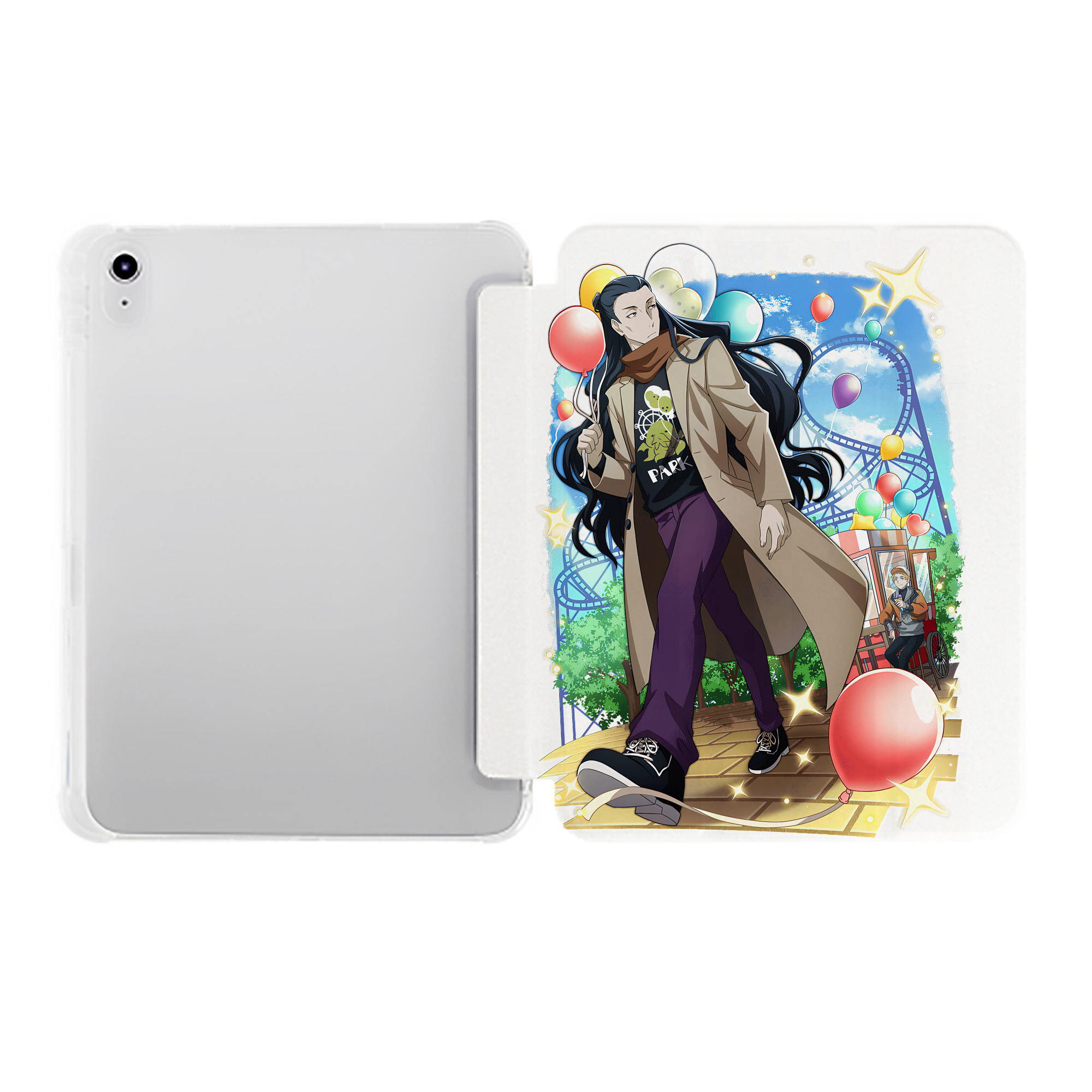 （画像用） 文豪ストレイドッグス Bungo Stray Dogs IPad ケース ペン収納付き 三つ折りスタンド PUレザー×シリコン 対応機種9.5/10.5/10.9インチ